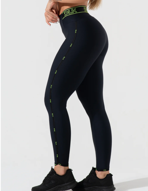 Legging Fitness Feminina Com Elásticos No Cós